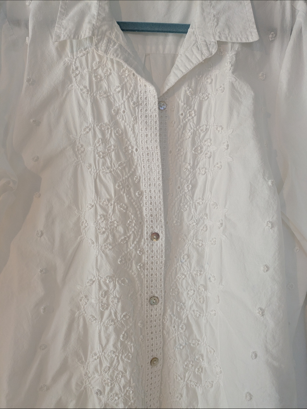J. Jill White Button-Front Shirt - Picture 2 of 11